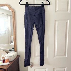 Lululemon Fast and Free Tight 25” Size 4 Navy